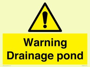 Warning Drainage pond